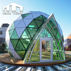 Tenda a Cupola Geodetica Prefabbricata in Vetro con Soppalco per Campeggio ed Eventi - Product Image 1