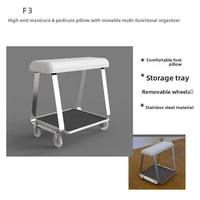 Chaise de pédicure portable carrée F3 en gros, chariot de bain de pieds de luxe confortable avec étagère de rangement