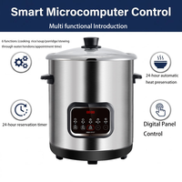 Cuisinière à riz grande capacité pour restaurants japonais de sushi, pot électrique en acier inoxydable, pot intelligent pour soupes et ragoûts