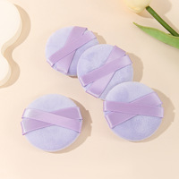 Éponge à poudre LR003, sans perte de fibres, lavable, réutilisable, avec sangle ergonomique, motif triangulaire, pour poudre libre, poudre fixatrice, crème de maquillage