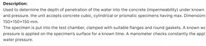 Elektronik toprak test laboratuvar ekipmanları beton geçirilebilirlik su geçirgenliği aparatı beton test laboratuvarı - Product Image 6