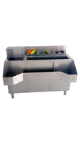 Station de bar à cocktails en acier inoxydable OEM avec design moderne pour la restauration aéroportuaire et les présentoirs de buffet