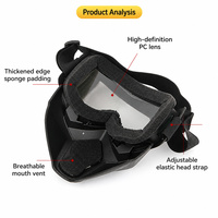 Lunettes de protection de style Harley, résistantes à la poussière et au sable, lunettes tactiques, lunettes de moto tout-terrain, lunettes de casque SEHA31