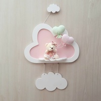 Étagère murale décorative en forme de ballon, étagère flottante pour chambre d'enfant, décoration murale pour chambre de bébé, étagère en bois en forme de ballon pour enfants
