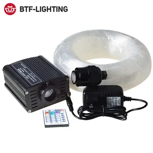 Twinkle Berkedip 16W 18W, Kit Mini Langit-langit Bintang Lampu Serat Optik RGBW DC12V untuk Mobil