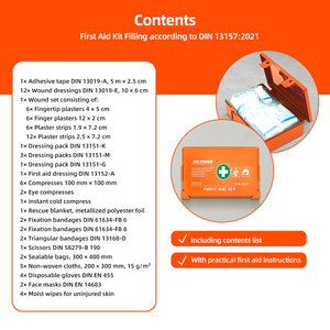 Ori-Power - Botiquín de Primeros Auxilios de <span class=keywords><strong>ABS</strong></span> para Montar en la Pared, DIN13157, Kit de Viaje Práctico para Exteriores, Caja de Equipo Médico - Product Image 3
