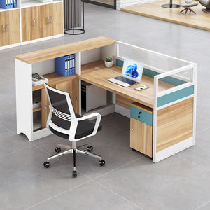 مكتب مودولار مخصص من المصنع، طاولة عمل لـ 6 موظفين، أثاث مكتبي للمباني المكتبية والمستشفيات - Product Image 2