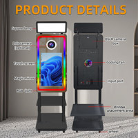 Miroir Magique Photobooth Prix Usine avec Plateau d'Imprimante, Cadre LED, Écran Tactile 21,5 Pouces, Machine Photobooth Selfie