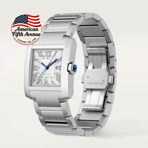 Reloj Redondo de Lujo de Acero Inoxidable, Movimiento Mecánico, Modelo Deportivo Grande, Reserva de Marcha, Esfera con Indicador, Brazalete de Acero Inoxidable - Product Image 3