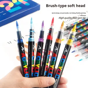 Pennarelli Acrilici Liquidi Diretti per Studenti delle Scuole Elementari con Punta Morbida per Scrittura e Disegno - Product Image 2