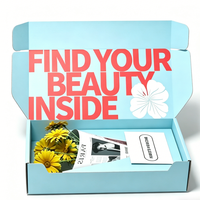 Boîte à fleurs pliable écologique avec logo imprimé personnalisé, emballage double face, boîte d'expédition en carton ondulé avec votre propre logo