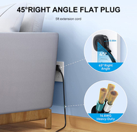 Multiprise universelle 10 prises avec 4 ports USB, protection contre les surtensions, boîtier en PC ignifuge, 110-250V, câble de 1,5m, nouvelle tendance OEM&ODM