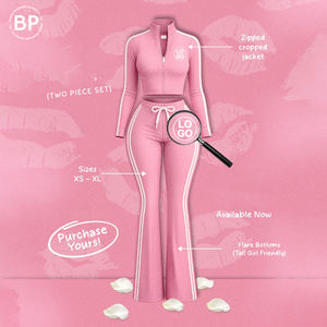 Winterkleidung für Frauen Y2k Bekleidungsmarke Hersteller Farbblock-Streifen Yoga-Jacke Leggings Stirnband 2-3 Teiliges Set Damen - Product Image 2