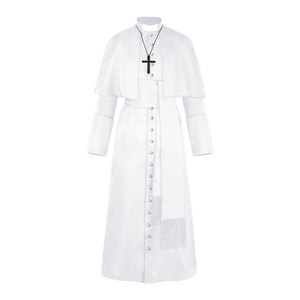 Robe de Prêtre Médiévale Vintage, Cape de Pape, <span class=keywords><strong>Costume</strong></span> de Pasteur pour Hommes, Robe de Moine Renaissance, Polyester, pour Halloween et Cosplay - Product Image 4