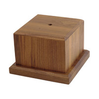 Socle de présentation carré en bois de noyer sur mesure pour trophée, récompense, artisanat, exposition d'art, socle en bois naturel fait main