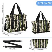 Set Koper Perjalanan 2 Buah Hawaii Lei Design Custom Weekender, Tas Duffel Perjalanan Besar, Tas Semalam Wanita dengan Kompartemen Sepatu