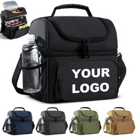 Sac isotherme à déjeuner personnalisé avec logo Oxford pour adultes, grande capacité, double compartiment, sac isotherme pour le déjeuner, pour le bureau et les trajets domicile-travail