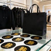 Autocollants ronds en vinyle imperméables, étiquettes personnalisées avec logo en feuille d'or, autocollants noirs adhésifs pour l'emballage des pots cosmétiques