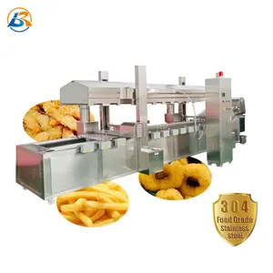 Industrial large-scale high-quality potato chips chicken fryer Continuous mesh fryer with oil storage tank and oil filter