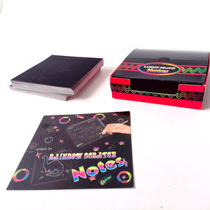 Детские карточки для скретч-арта «Волшебные цвета радуги» с трафаретами для рисования, игрушка для детского творчества - Product Image 4