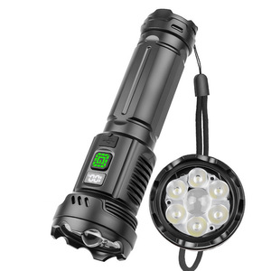 ไฟฉายแบบชาร์จไฟได้ ระยะลำแสง 300-400 เมตร ไฟฉุกเฉินแบบ LED พร้อมโหมด SOS สำหรับใช้งานกลางแจ้ง - Product Image 1