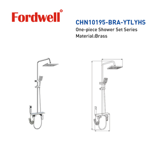 <strong>High</strong> <strong>Quality</strong> Brass Shower Sets Wall Mounted Bathroom Shower System with <strong>Shattaf</strong> - Product Image 2