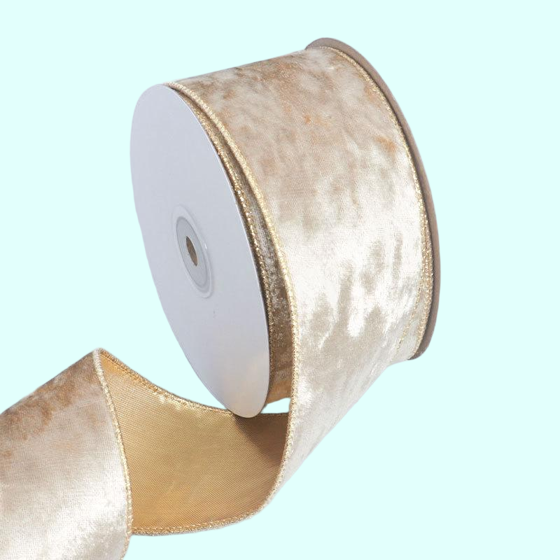 New Arrival Double Velvet Wired Edge Ribbon Purple Black Polyester for Christmas Gift Package & Party Decoration