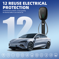 Cargador de Pared para Vehículos Eléctricos GDON Smart de 11 kW y 16 A, Tipo 2, Trifásico, con Botón de Paro de Emergencia y RFID