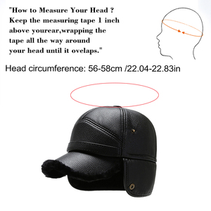 Cappello Invernale Caldo di Alta Qualità per Anziani, Berretto in Pelliccia con Pelliccia Spessa Antivento in Pelle, Cappellino da Baseball per Uomo - Product Image 2