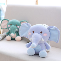 Peluches éléphant en peluche personnalisé animal bleu vert rose mignon jouet en peluche éléphant