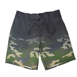 New Design Wholesale Camouflage Pattern Fabric Lightweight 4 Way Stretch Boardshorts Beach Shorts Swim Trunk Shorts For Men
