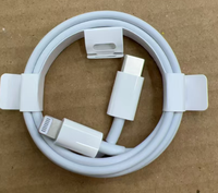 Câble USB-C vers C en nylon pour iPhone, longueur 1 m, interface C-C avec emballage d'origine, version processus original