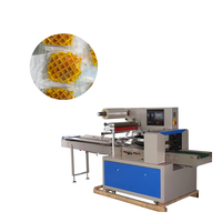 Máquina Envolvedora Automática Horizontal Flow-Pack para Wafles, Galletas, Productos de Panadería y Panqueques, con Film Plástico y Nitrógeno
