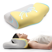 2024 nouveau design oreillers à rebonds lents contour en mousse à mémoire oreillers orthopédiques ergonomiques pour la thérapie du sommeil