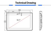 Écran tactile LCD de signalisation numérique pour publicité vidéo, système d'exploitation Android, 10,1 pouces, pour taxi