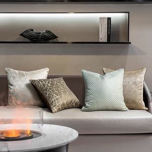 18 "copricuscini di lusso con motivo geometrico decorativo Jacquard federe grigie quadrate per case divano divano - Product Image 2