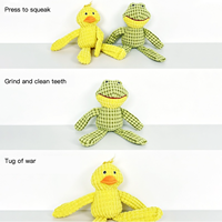 Jouets couineurs pour chiens à longues pattes, en coton anti-déchirure et résistant aux morsures, modèles Canard, Grenouille, Singe