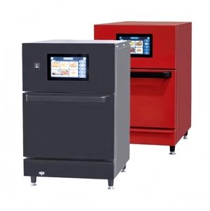 Four électrique rouge et noir en acier inoxydable, haute vitesse, 16 L, grande capacité, <span class=keywords><strong>pour</strong></span> boulangerie commerciale, cuisson rapide, hôtel, <span class=keywords><strong>buffet</strong></span>, Wi-Fi - Product Image 2