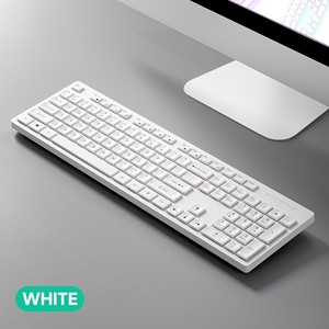 Teclado Delgado inalámbrico ultrafino de 2,4G klavye 104/105/107/109 teclado con tapa de gota de agua Compatible con escritorio antipolvo - Product Image 1