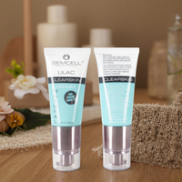 Emballage de tube cosmétique en plastique biodégradable OEM avec pompe, scellage en feuille d'aluminium, impression offset pour soins de la peau, capacité 3-240 ml, 1-5 unités