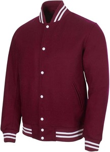 Custom Men's College Bomber Baseball <b>Jacket</b> Fashion Varsity <b>Puffer</b> <b>Jacket</b> with Stand Collar and Chenille Patches Canvas Fabric - Product Image 5