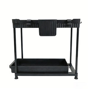 Promotion : Organisateur de rangement multifonctionnel en plastique à 2 niveaux pour sous évier de cuisine avec tiroir coulissant - Product Image 3