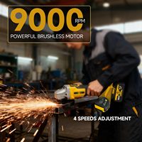 Meuleuse d'angle sans fil électrique 100 mm 115 mm 125 mm alimentée par des batteries lithium-ion