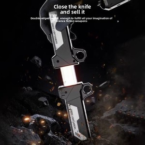 <span class=keywords><strong>Sabre</strong></span> <span class=keywords><strong>laser</strong></span> LED double lame <span class=keywords><strong>rétractable</strong></span> pour garçon, jouet épée lumineuse de samouraï - Product Image 5