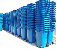 Poubelles en plastique en gros, poubelles à roulettes d'extérieur avec/sans pédale pour les déchets municipaux et communautaires