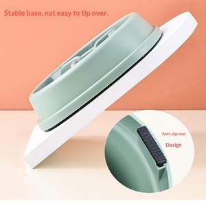 Gamelle anti-étouffement à alimentation lente pour chiens et chats <span class=keywords><strong>en</strong></span> PP, motif uni pour une digestion saine - Product Image 2