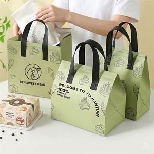 Custom Non Woven Aluminum Foil Cooler Bag Small Takeaway Bag Drinks Coffee Food Delivery Bag Disposable Thermal Insulated Bag - Product Image 4