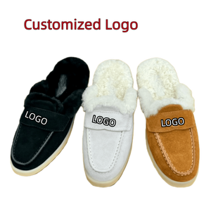 Femmes Hommes Luxe Designer Slip-on Closesd Toe Cow Suede Shearing Doublure Mocassins plats Mules Pantoufles Chaussures Marque Clogs Lady - Product Image 2