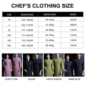 Uniformes De Filipinas Chef restaurante y Bar uniformes <span class=keywords><strong>cocina</strong></span> Chef ropa Extra grande <span class=keywords><strong>cocina</strong></span> Chef uniforme abrigo nuevo 2024 - Product Image 3