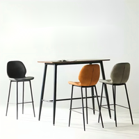 Chaise de bar de luxe moderne et simple pour la maison, chaise haute avec dossier, tabourets de bar